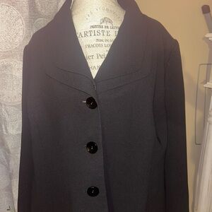 Jones Studio Black Blazer with Button Detail